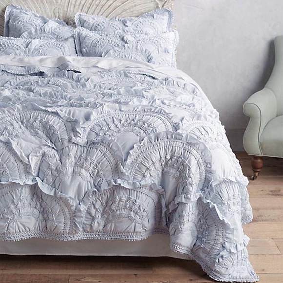 ISO Anthropologie Rivulets in Sky Blue King Queen - Picture 1 of 1